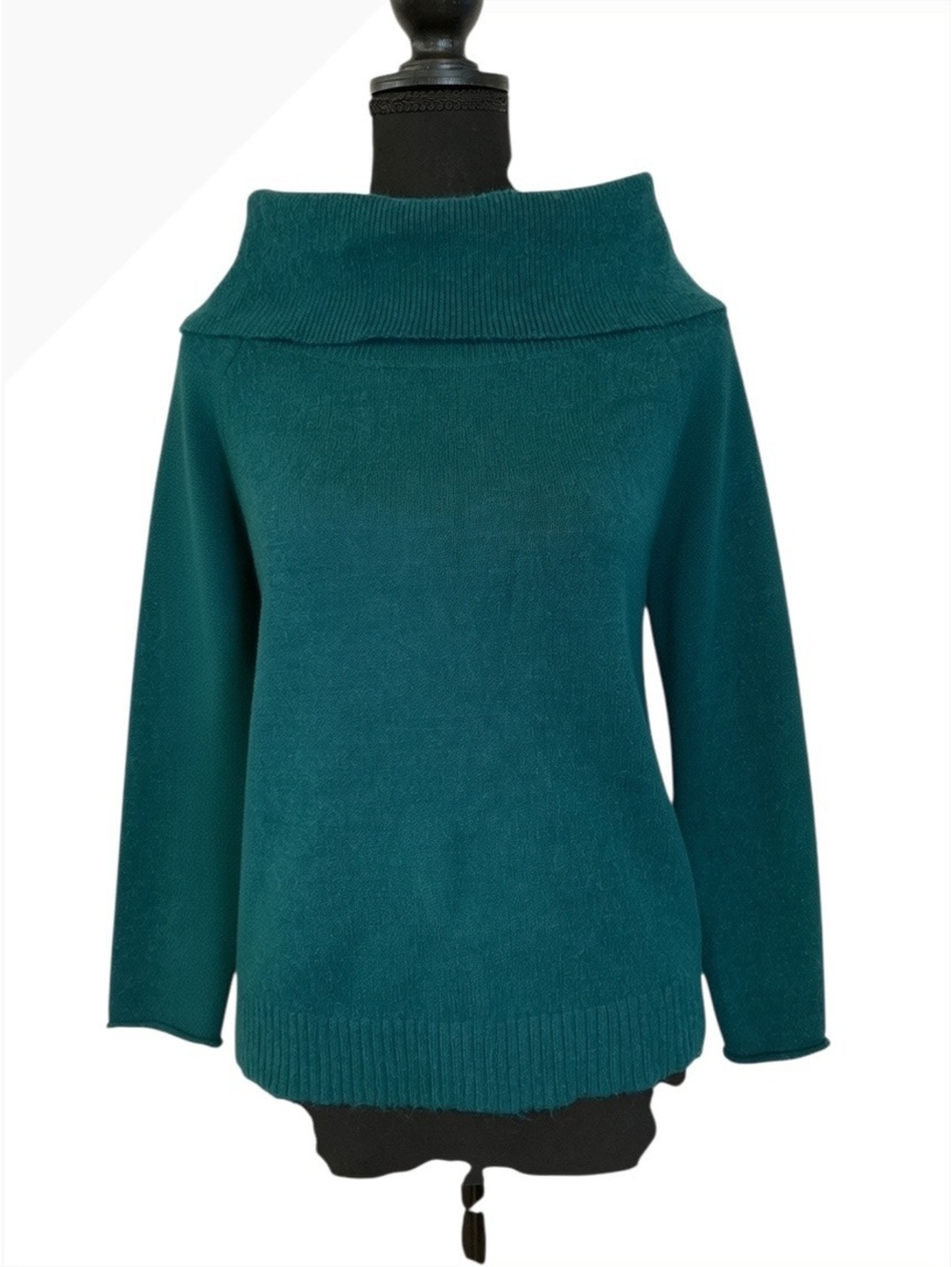 Anthropologie Teal Off-Shoulder Sweater XS